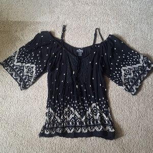 Black off the shoulders tunic